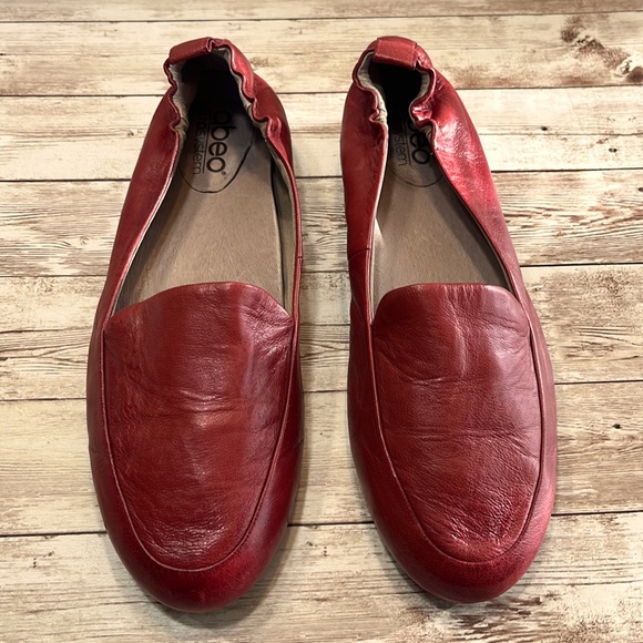 abeo Biosystem Jean II Red leather Flats Size 8N - Picture 3 of 11